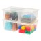 IRIS USA Plastic Stackable and Nestable Storage Bin Tote Organizing Container, Clear